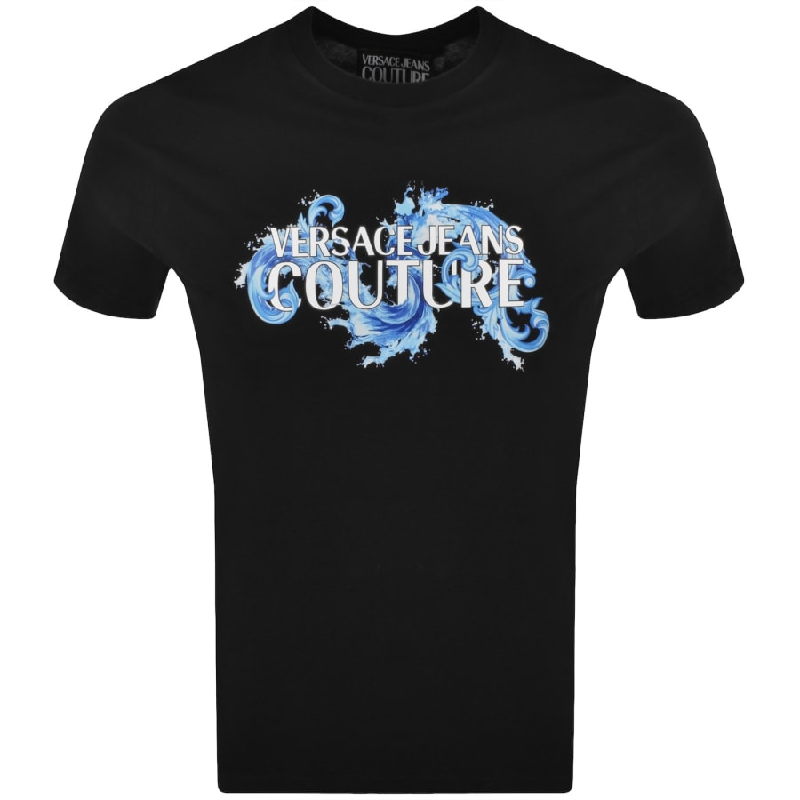 Versace Jeans Couture Wave Logo T Shirt Black | Mainline Menswear us